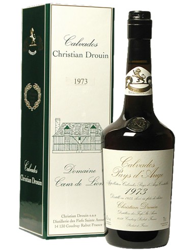 Calvados Christian Drouin Pays d'Auge Coeur de Lion 1973 70 cl.