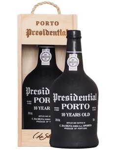 Porto Presidential 10 ans caisse en bois 75 cl.