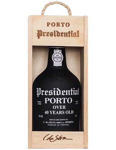 Porto Presidential 40 ans caisse en bois 75 cl.