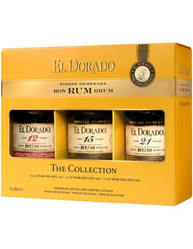 Rum El Dorado Display Box 12 ans 15 ans 21 ans Bar Plint 210 cl.