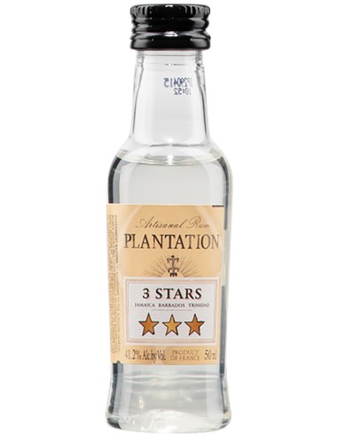 Rum Plantation 3 Stars White PET Mini 5 cl.