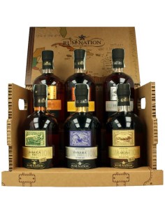 Rum Nation Set Bauletto: Barbados 10, Caroni 16, Demerera Solera, Jamaica 5, Panama 18, Peruano 8 420 cl.