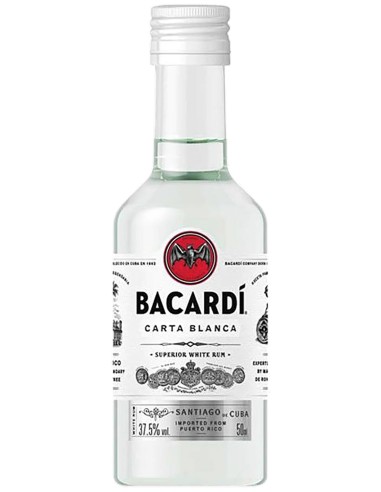 Rum Bacardi Carta Blanca 40% PET Mini 5 cl.