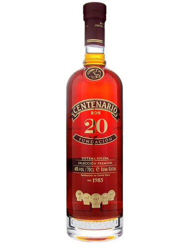 Rum Centenario Solera Fundación 20 ans 70 cl.