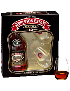 Rum Appleton Estate Extra avec 2 verres 70 cl.