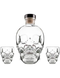 Vodka Crystal Head avec 2 verres 70 cl.