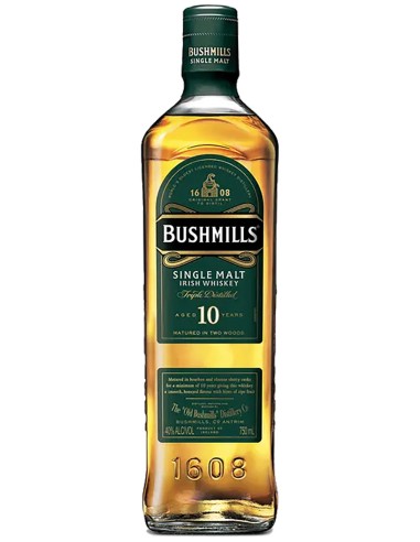 Single Malt Whiskey Bushmills 10 ans 70 cl.