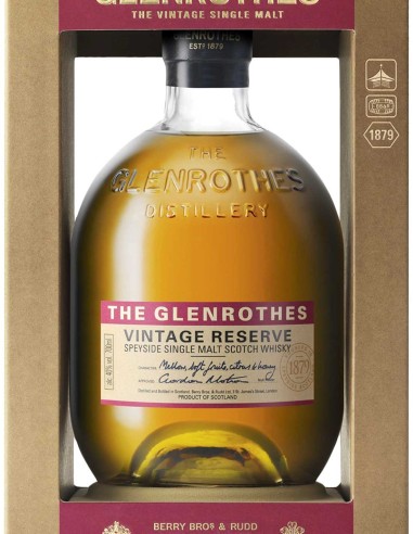 Single Malt Scotch Whisky Glenrothes Vintage Reserve non-âgé 70 cl.