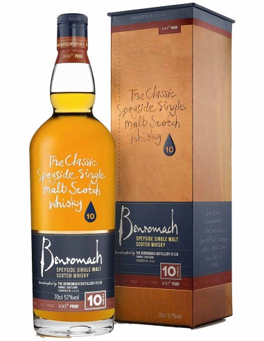 Single Malt Scotch Whisky Benromach 10 ans 100 Proof 70 cl.