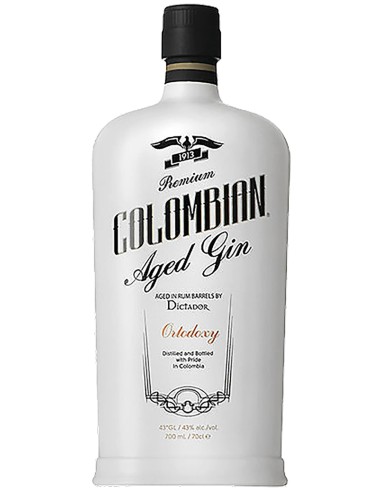 Gin Dictador Colombian Ortodoxy 43% White Bottle 70 cl.