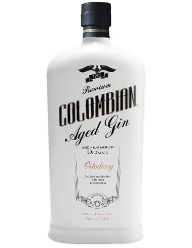 Gin Dictador Premium Colombian âgé Black Bottle 70 cl.