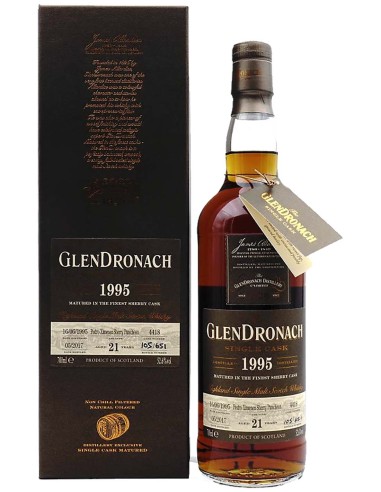 Single Malt Scotch Whisky Glendronach 1995 Lateltin Cask 3042 70 cl.