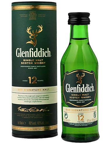 Single Malt Scotch Whisky Glenfiddich 12 ans Mini 5 cl.