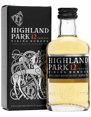 Single Malt Scotch Whisky Highland Park Viking Honour Malt Glas 12 ans Mini 5 cl.