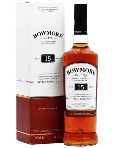 Single Malt Scotch Whisky Bowmore 15 ans 70 cl.