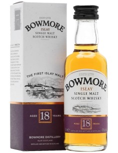 Single Malt Scotch Whisky Bowmore 18 ans Mini 5 cl.