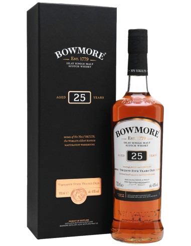 Single Malt Scotch Whisky Bowmore 25 ans 70 cl.