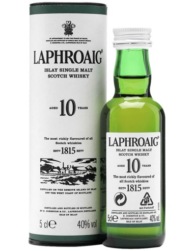 Single Malt Scotch Whisky Laphroaig 10 ans Mini 5 cl.