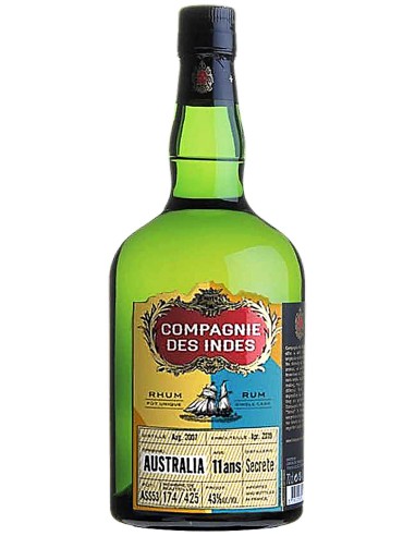 Rum Compagnie des Indes Australia Secrete 11 ans - (Aug. 07 - Apr. 19) - Cask ASS52 70 cl.