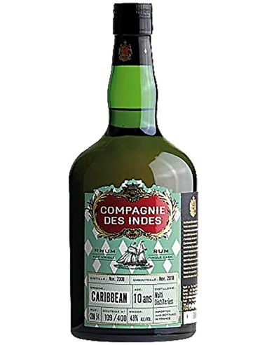 Rum Compagnie des Indes Caribbean Multi Distilleries 10 ans - (Nov. 08 - Nov. 18) - Cask CBM73 70 cl.
