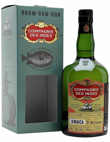 Rum Compagnie des Indes Jamaica Hampden 9 ans - (Jun. 09 - Jul. 18) - Cask JHJ20 70 cl.