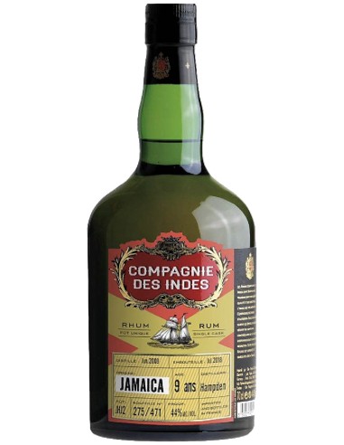 Rum Compagnie des Indes Jamaica Hampden 9 ans High Proof - (Jun. 09 - Jul. 18) - Cask JHJ15 70 cl.