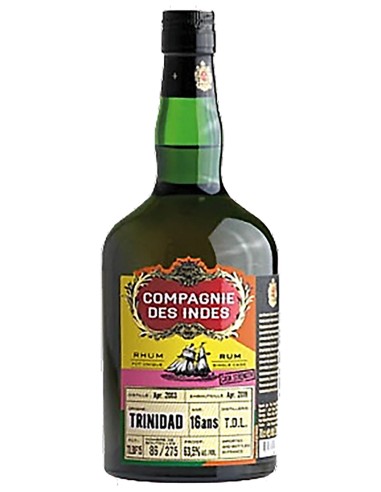 Rum Compagnie des Indes Trinidad T.D.L. Cask Strength 16 ans - (Apr. 03 - Apr. 19) - Cask TLBF16 70 cl.