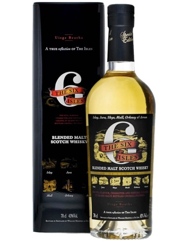 Blended Malt Scotch Whisky The Six Isles (Islay, Jura, Skye, Mull, Orkney, Arran) 70 cl.