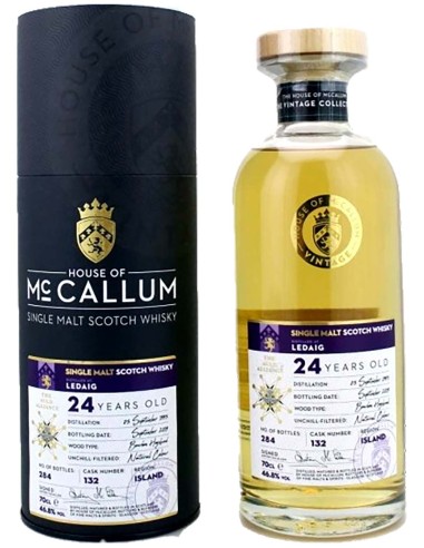 Blended Scotch Whisky House of McCallum Ledaig 24 ans Bourbon Hogshead 70 cl.