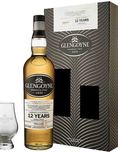 Single Malt Scotch Whisky Glengoyne 12 ans Boite Cadeau avec 1 verre 70 cl.