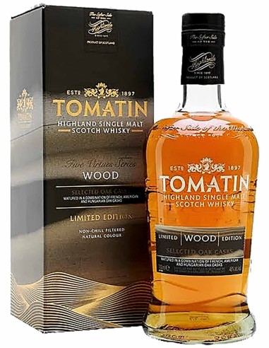 Single Malt Scotch Whisky Tomatin Five Virtues "Wood" 70 cl.