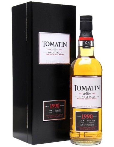 Single Malt Scotch Whisky Tomatin Vintage 1990 Cask No.10191 "Exclusive for Switzerland" 70 cl.