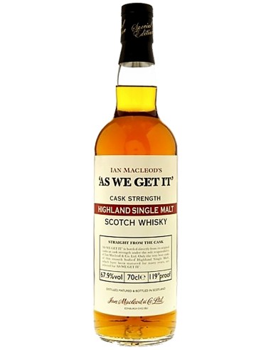 Single Malt Scotch Whisky ‘AS WE GET IT’ Highland 70 cl.