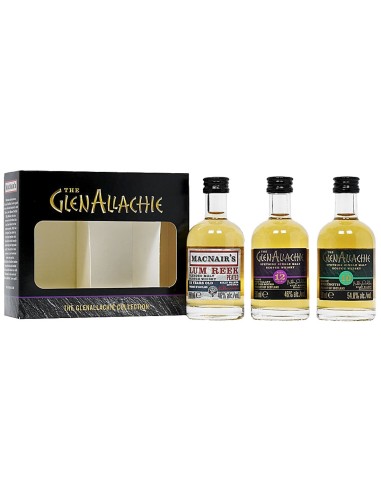 Single Malt Scotch Whisky The GlenAllachie / Harvey MacNair's Mini Trio Pack - GA 10 ans/GA 12 ans/HM 12 ans (3x5cl) 15 cl.