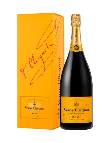 Champagne Veuve Clicquot Brut Carte Jaune en Coffret 150 cl.