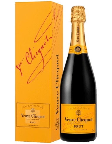 Champagne Veuve Clicquot Brut Carte Jaune en Coffret 75 cl.