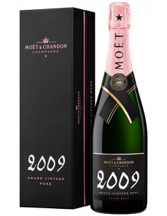 Champagne Moët & Chandon Grand Vintage Rosé 2009 en Coffret 75 cl.