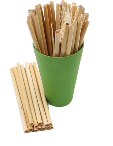 Paille en roseau gravee Medium 20cm 1000pcs