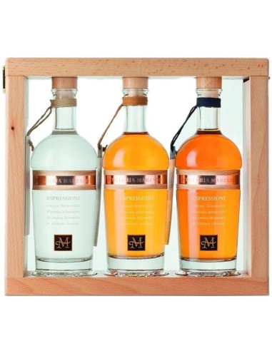 Grappa Marzadro Collez. Expressioni 3x35 cl.