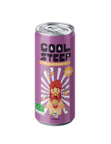 Coolsteep Citron & Gingembre Thé Glacé Fermenté BIO Can 25 cl.